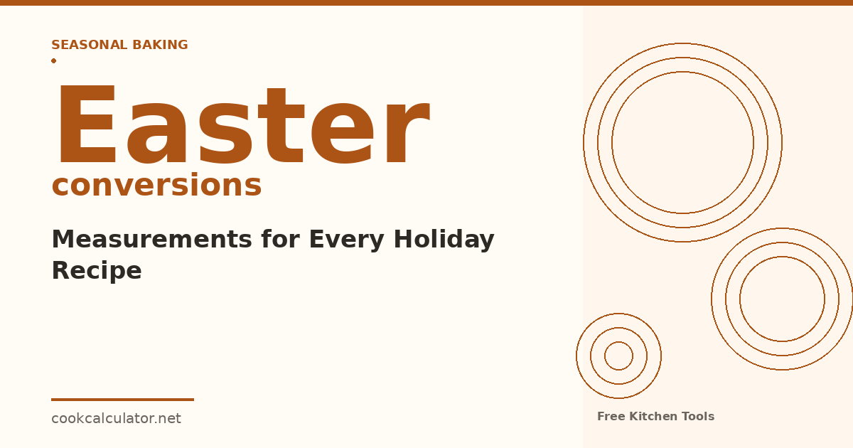 Easter baking conversions chart for holiday recipes